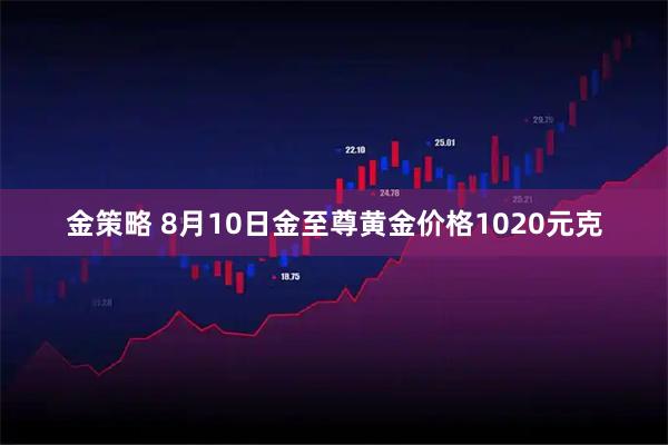 金策略 8月10日金至尊黄金价格1020元克