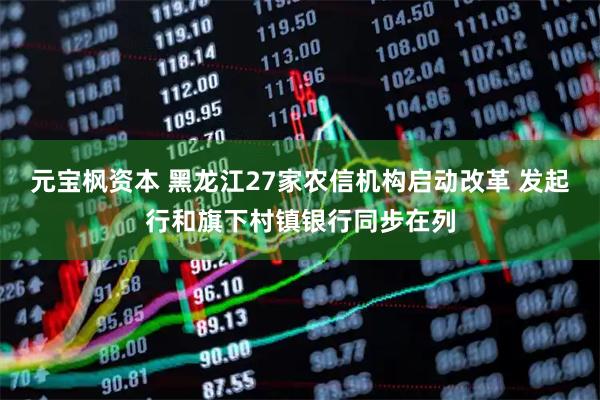 元宝枫资本 黑龙江27家农信机构启动改革 发起行和旗下村镇银行同步在列
